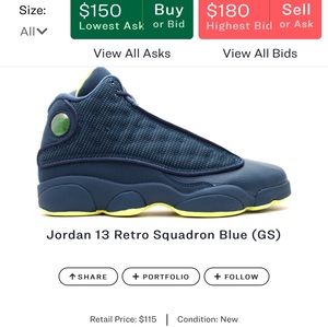 Jordan 13 Retro Squadro Blue